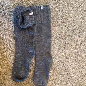 UGG rain boot socks grey silver NWT size 7
